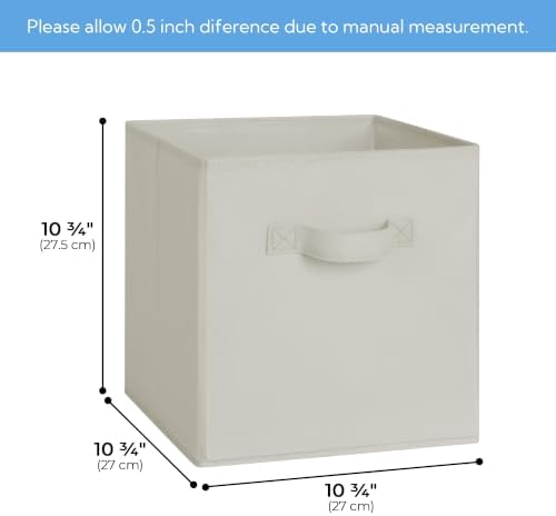 Cupic Cupid 6-Pack 11x11 Storage Cubes, Storage Organizer Bins, Light Gray - Image 3
