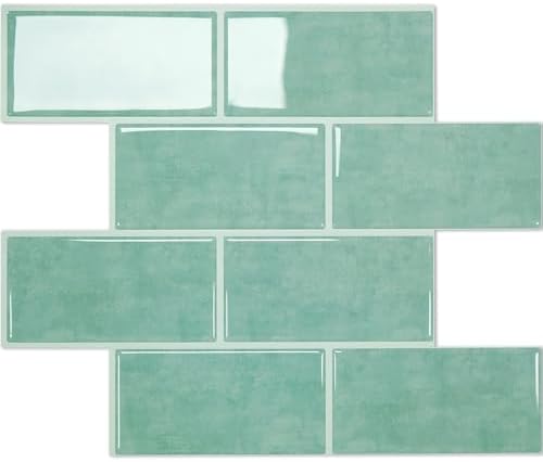 STICKGOO 10-Sheet Subway Tile Peel and Stick Backsplash, Self Adhesive Vinyl Wall Tiles, Stick on Backsplash for Kitchen and Bathroom(Thicker Design) by STICKGOO