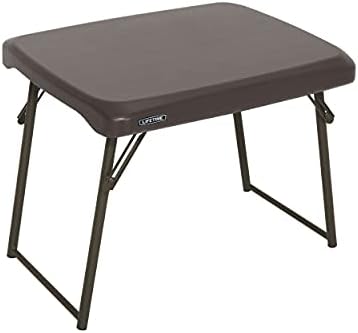 LIFETIME 280488 Compact Folding Low Side Table for Camping, Brown by Lifetime