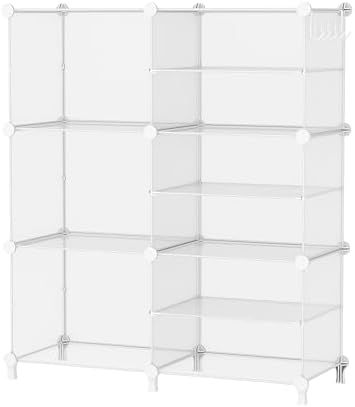 AWTATOS Closet Organizer 6 Cube Storage Shelves, Transparent Twill by AWTATOS
