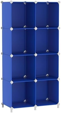 AWTATOS Cube Storage Organizer, 8 Cube Closet Organizers Stackable, Blue by AWTATOS