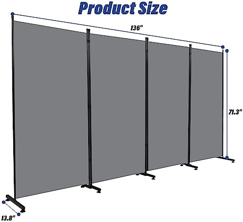 4 Panel Folding Room Divider,Indoor Privacy Screen Space Separator - Image 6