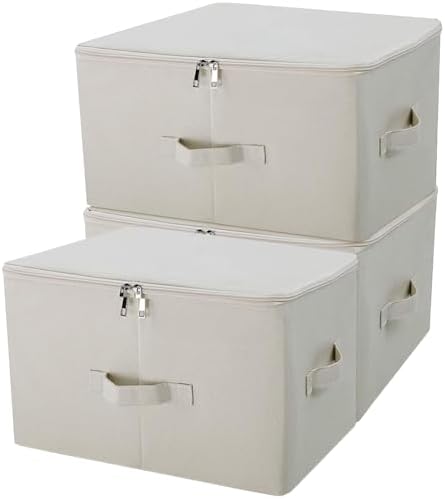 3-Pack Collapsible & Stackable Rigid Storage Organizer Bins for Clothes by iwillCREATEPRO