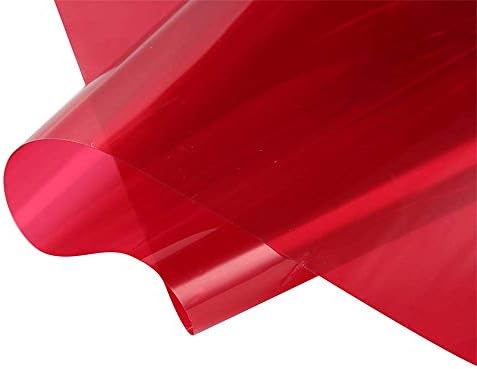 Transparent Decorative Window Film Anti UV Colorful Adhesive Vinyl Heat Insulation Solar Window Tinting Sheets Glass Film for Christmas Home Decoration,60Inch x 16.5Feet, Red - Image 2