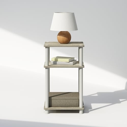 Furinno JUST Toolless 3-Tier Night Stand, Open Storage, Sonoma Oak - Image 4