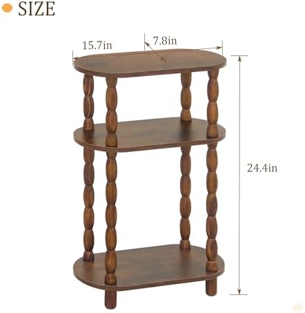 MaxSmeo Narrow Side Table Set of 2, 3-Tier Narrow End Table for Living Room - Image 3