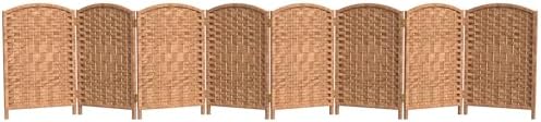 Red Lantern 2 ft. Short Diamond Weave Fiber Folding Screen - Natural - 8 Panel by RedLantern