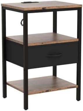 SUPERJARE Nightstand Set of 2 with Charging Station, USB-C Port, End Tables - Image 6