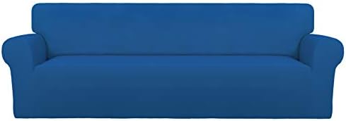 PureFit Stretch Couch Covers for Sofa 4 Seater Slipcovers Classic Blue by PureFit