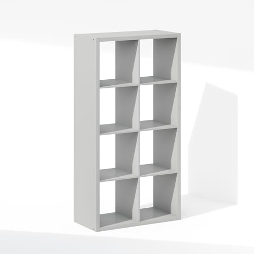Furinno Cubic Extra Thick 8-Cube Closet Organizers and Storage, Light Grey - Image 7