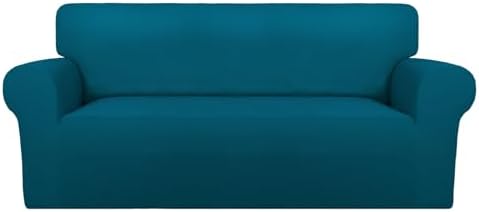 PureFit Oversized Loveseat Covers Couch Covers for Sofa Peacock Blue by PureFit