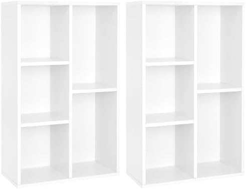 VASAGLE Set of 2 Bookshelves, 5 Cubes, 19.7 x 9.4 x 31.5 Inches by Unknown