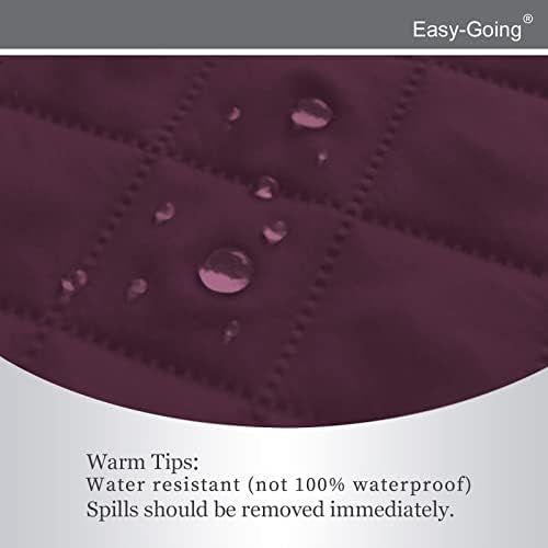 Easy-Going Reversible Couch Cover, Recliner 22 in, Wine/Beige - Image 4