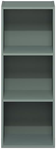 Furinno LUDER Book Shelf, 3-Cube Bookshelf, Bookcase with Open Shelves, 9.3 x 12 x 31.5, Easy Assembly, for Living Room, Bedroom, Home Office, Sage Green - Image 7