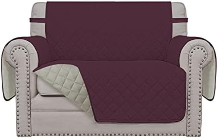 Easy-Going Reversible Couch Cover, Oversized Chair, Wine/Beige by Easy-Going
