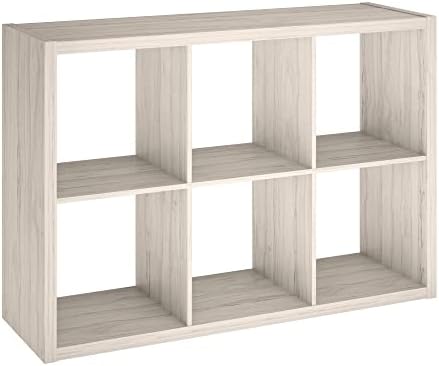 ClosetMaid Decorative Open Back 6-Cube Storage Organizer, Bleached Walnut by Unknown