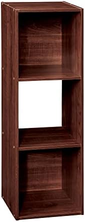ClosetMaid Cubeicals 3 Cube Storage Shelf Organizer Bookshelf - Vertical/Horizontal, Easy Assembly - Dark Cherry Finish by Unknown