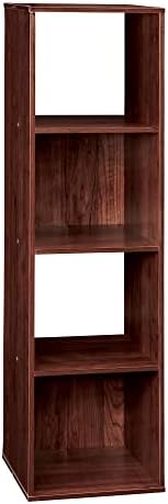 ClosetMaid Cubeicals 4 Cube Storage Shelf Organizer Bookshelf, Stackable, Vertical or Horizontal, Easy Assembly, Wood, Dark Cherry Finish by Unknown