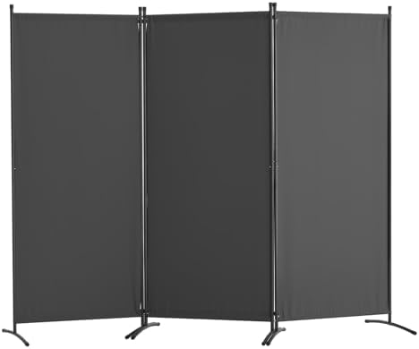 VEVOR Room Divider, 3 Panel Room Dividers and Folding Privacy Screens, Fabric Partition Room Dividers for Office, Bedroom, Dining Room, Study, Freestanding, Grey by VEVOR