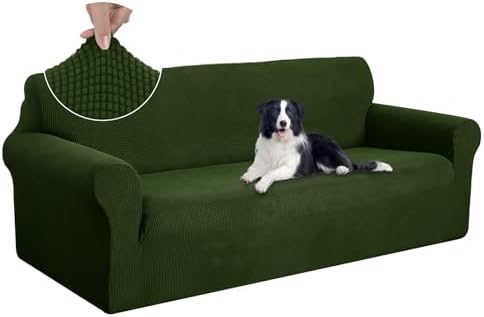 U-NICE HOME Oversized Stretch Couch Cover Slipcover, Bronze Green by U-NICEHOME