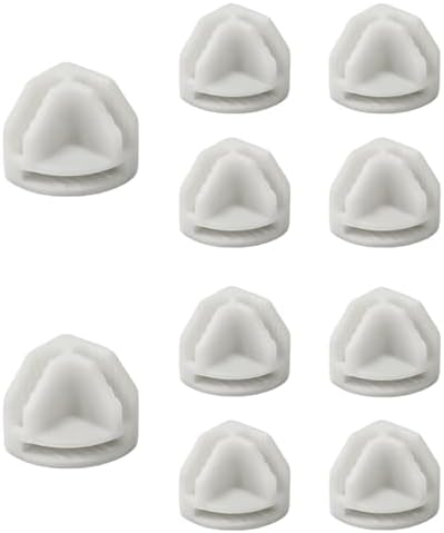 10Pcs Wire Cube Connectors, White Wire Cube Storage Connectors Corner Wire Grid Cube Shelf Plastic Connectors Clips for Wire Cube Storage Shelving Unit and Modular Closet Organizer, SATONBEYI by SATONBEYI
