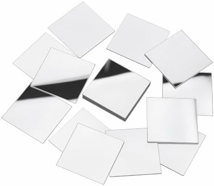 20Pcs Small Mirrors for Crafts, 2x2 Inch Mini Square Mirror Tiles by Unknown