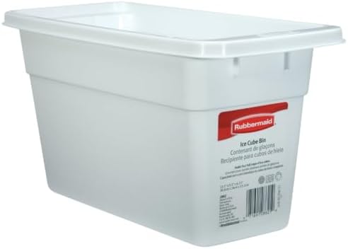 Rubbermaid Ice Cube Bin, White, Holds 4 Trays, Compact Design, Durable Plastic - Image 3