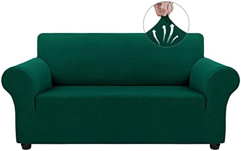 Stretch Couch Covers Washable,loveseat Cover Slipcovers,Blackish Green by Asnomy