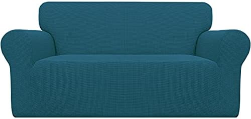 Easy-Going Stretch Loveseat Couch Covers Washable Deep Teal by Easy-Going
