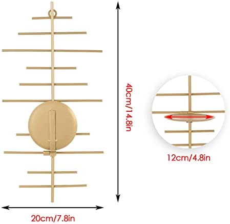 AIM & GGKK Gold Metal Candle Sconce Holder,Hanging Wall Mounted Candle Sconces Holder, Wall Sconces Decor for Bedroom,Bathroom, Dining Room and Office(Set of 2) - Image 2