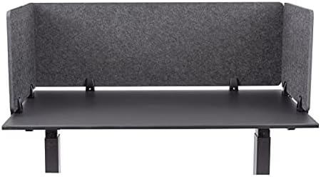 Stand Up Desk Store ReFocus Raw Clamp-On Acoustic Desk Divider Mounted Privacy Panel to Reduce Noise and Visual Distractions (Anthracite Gray, 47.25" x 16") - Image 4