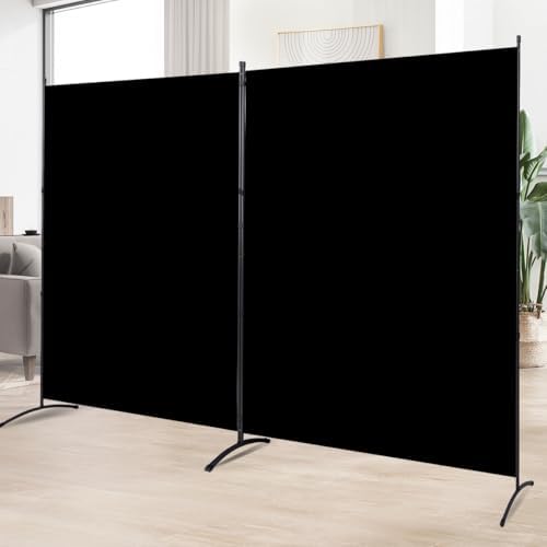Large 2 Panel Room Divider, 142''W x 72''H Wide Divider for Room Separation by HOMSCREENER