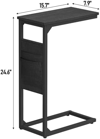 TUTOTAK C Shaped End Table, Side Table for Couch, Sofa Table - Image 3