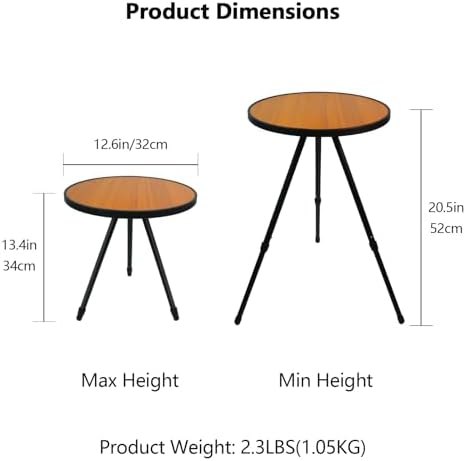 Small Round Folding Patio Table - Image 3