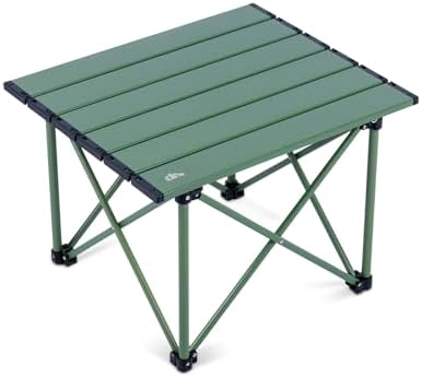 iClimb Ultralight Compact Camping Folding Table (Reinforced Green - S) by iClimb