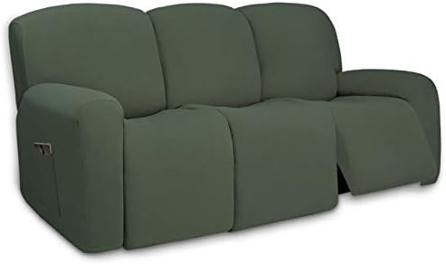 PureFit Super Stretch 3 Seats Recliner Sofa Couch Cover with Pocket by PureFit