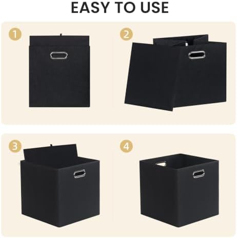 13x13 Storage Cubes Basket Containers for Shelf Cabinet Bookcase Boxes - Image 4