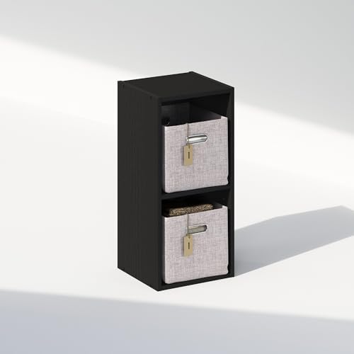 Furinno Reed 2-Tier Closet Organizers and Storage, Closet Organizer, Open Shelf Closet Storage, for Wardrobe, Bedroom, Living Room, 10-Inch Width, Blackwood - Image 5