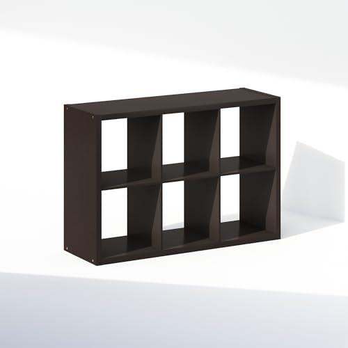 Furinno Cubic Extra Thick 6-Cube Closet Organizers and Storage, Dark Oak - Image 7