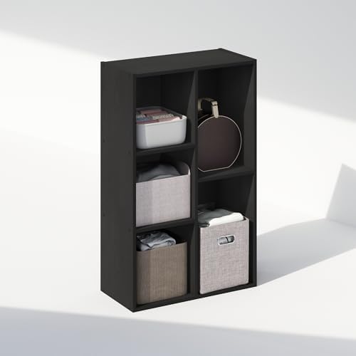 Furinno Reed Closet Organizers and Storage, 5-Cube Reversible Closet Shelves, Closet Organization Shelf, 9.4 x 19.5 x 31.5, for Bedroom, Closet, Blackwood - Image 3