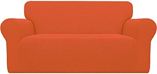 Easy-Going Stretch Loveseat Couch Covers Washable Orange by Easy-Going