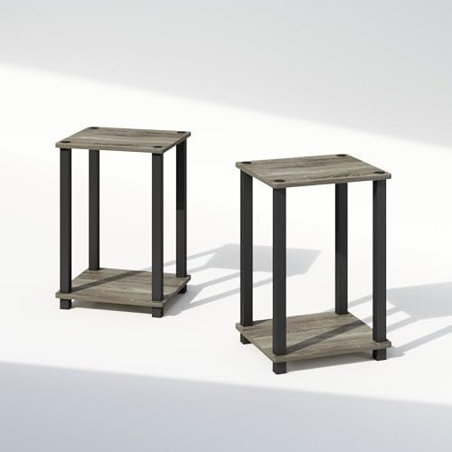 Furinno Simplistic Set of 2 Toolless 2-Tier Night Stand, French Oak - Image 5