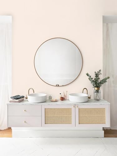 Peel and Stick Wallpaper Solid Color Nude Contact Paper Matte Wall Paper for Bedroom Bathroom Beige Wallpaper Removable Self-Adhesive Kitchen Wall Decor Vinyl Roll 17.3" x 394" - Image 2