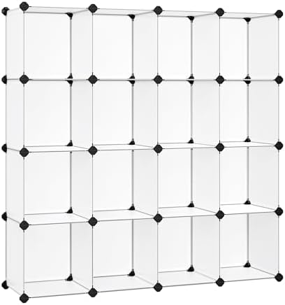 SONGMICS 16 Cube Storage Organizer，Plastic stackable cube shelf by Unknown