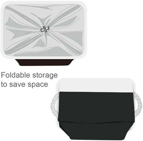 TheWarmHome Organization and Storage for Shelves - Extra Jumbo 3 Pack 20.5x15.7x13.8 inch Fabric Storage Basket for Organizing, Storage Bins for Shoes Towel Blanket (White & Black) - Image 7