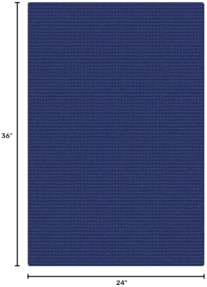 KOZYFLY Washable 2x3 Entry Area Rug, Small Throw Rugs for Entryway, Woven Non Slip Rubber Backed Door Mat Indoor Entrance, Front Porch Carpet for Foyer, Kitchen, Bedroom, Living Room, Deep Navy Blue - Image 2