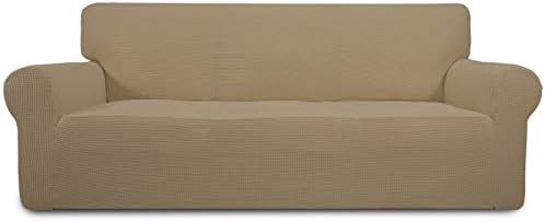Easy-Going Stretch Oversized Sofa Couch Slipcover Washable Tan by Easy-Going