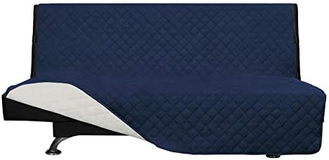 Easy-Going Reversible Couch Cover, Large Futon Sofa, Navy/Ivory by Easy-Going