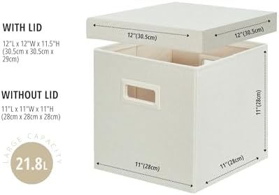 DECOMOMO Storage Basket with Lids, 3x Tougher Collapsible Storage Bins - Image 6