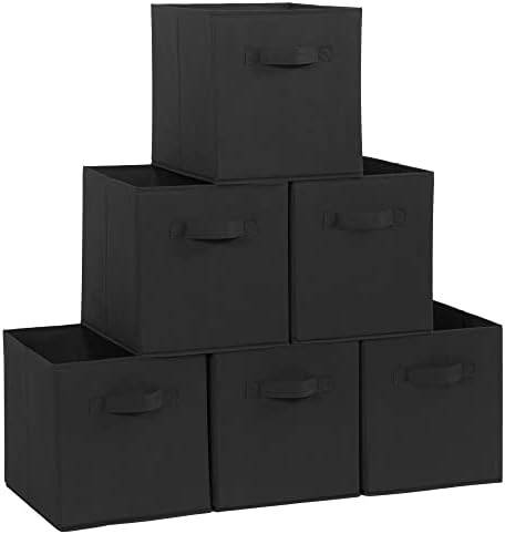 STORAGE MANIAC Storage Cubes, 11 Inch 6 Pack Collapsible Fabric Shelf Bins by STORAGEMANIAC